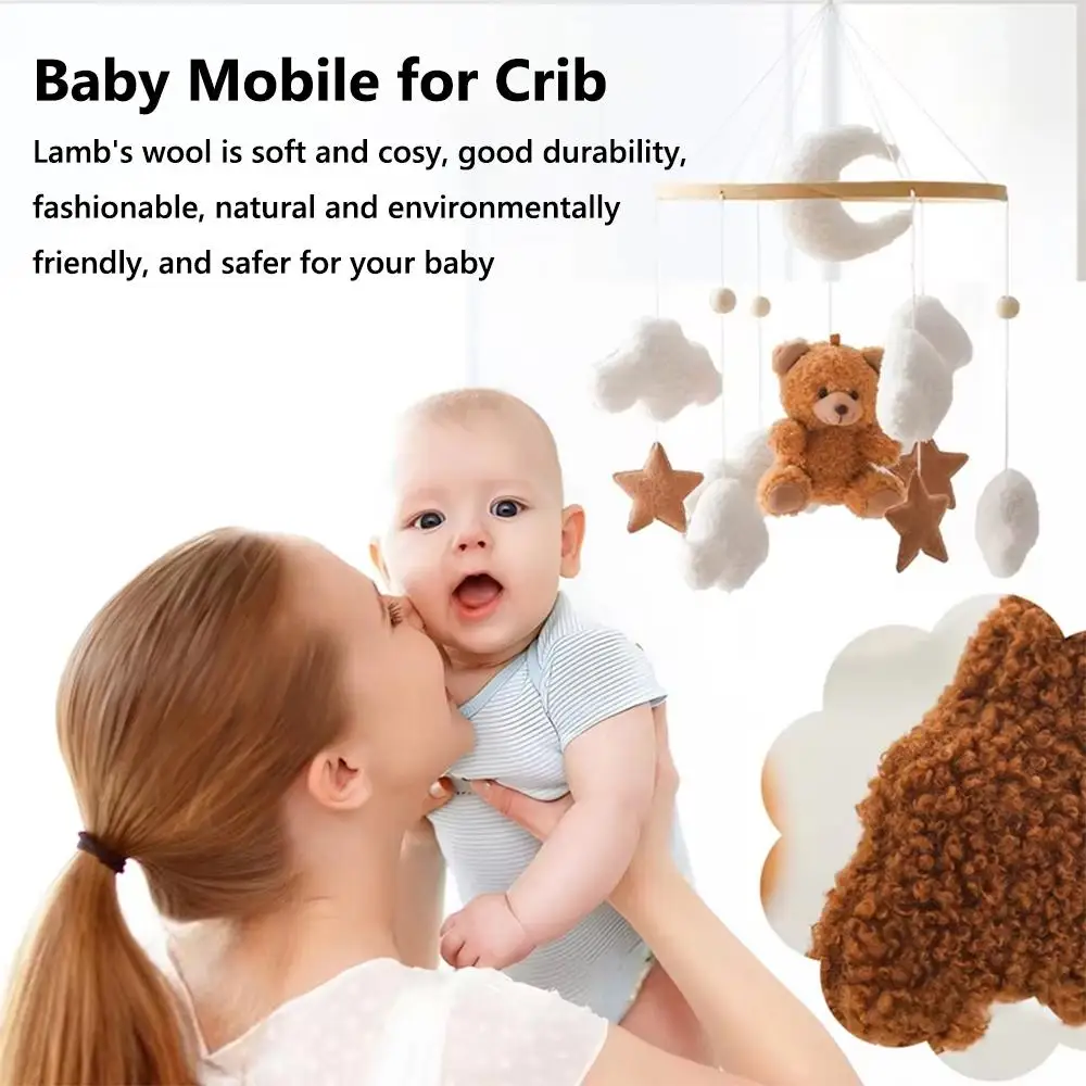 Leuke Zachte Cartoon Beer Baby Bed Bell Baby Rammelaars Speelgoed Baby Speelgoed voor Autostoel Wandelwagen Bar