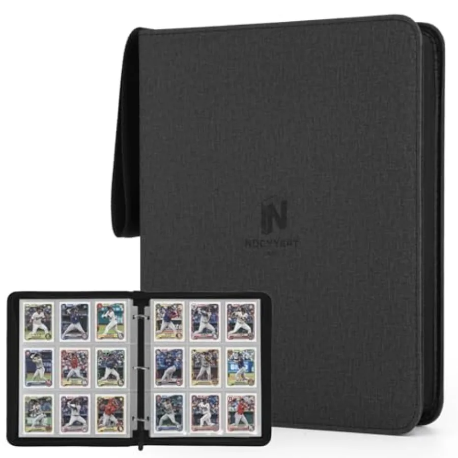 

Trading Card Binder, Premium Double Sided Collection Binder, Card Album for TCG Card Holder for Game Card, Sports Card, Yugioh,