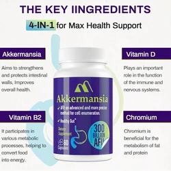 300 Billion AFU Akkermansia Muciniphila - Suitable for GLP-1, Probiotics for Digestion, Intestines, Immunity, and Overall Health