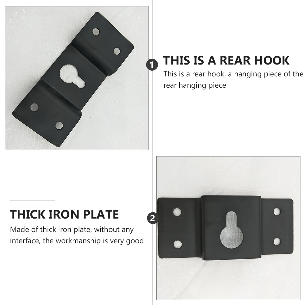 

15pcs Speaker Hook Wall Bracket Black Plate for Storage Suitable Speakers Paintings Murals Photos LCDs Clocks Thick Iron Durable