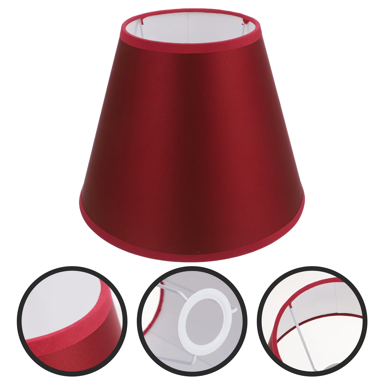 

Burgundy Lamp Shade Light Shades for Table Replacement Chandelier Drum Lampshade Bulb