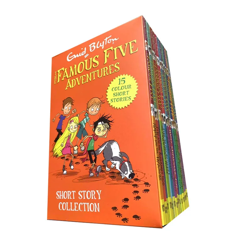 

15 книг/набор Энид Блайтон, коллекция знаменитых пяти приключений, детская английская книжка с картинками, детективические истории
