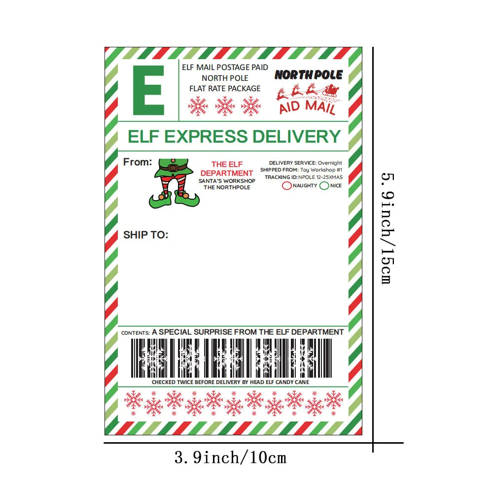 1 قطعة عيد الميلاد قزم ملصقات هدية التعبئة والتغليف تسميات هدية الكريسماس تسليم تسميات قائمة بريدية الهدايا مفاجأة الهدايا للأصدقاء