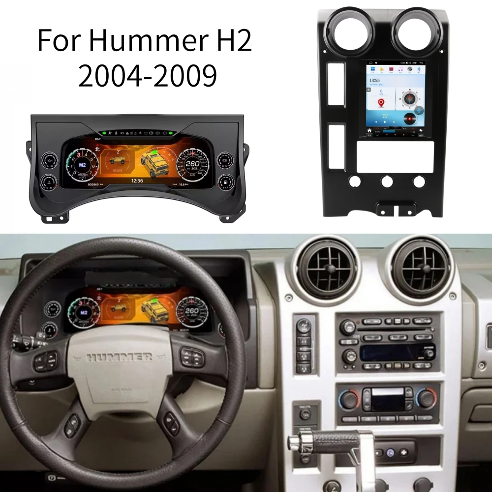 

LCD Android 14 Screen For Hummer H2 2003-2009 Car Radio GPS Navigation Head Unit Player Multimedia Stereo HD Screen Carplay