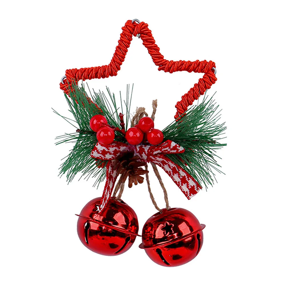Christmas Tree Star Bell Ornament Versatile Christmas Decor Tree Ornament Lightweight Tool-free Installation Multi-use Hanging