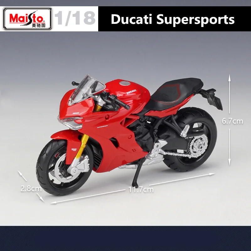 Maisto-Modèle de moto DucSauSupersports en alliage moulé sous pression pour enfants, collection de véhicules jouets, cadeau en métal, simulation, 1:18