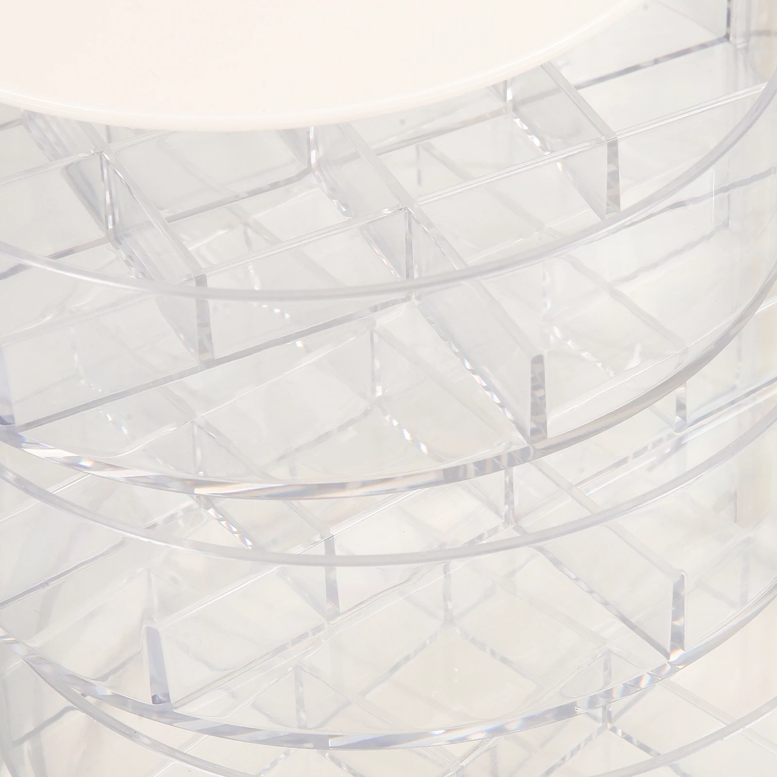 

Rotating Jewelry Box Transparent Storage Case Earring Holder Necklace Organizer Stand Desktop Display Rack Trinket
