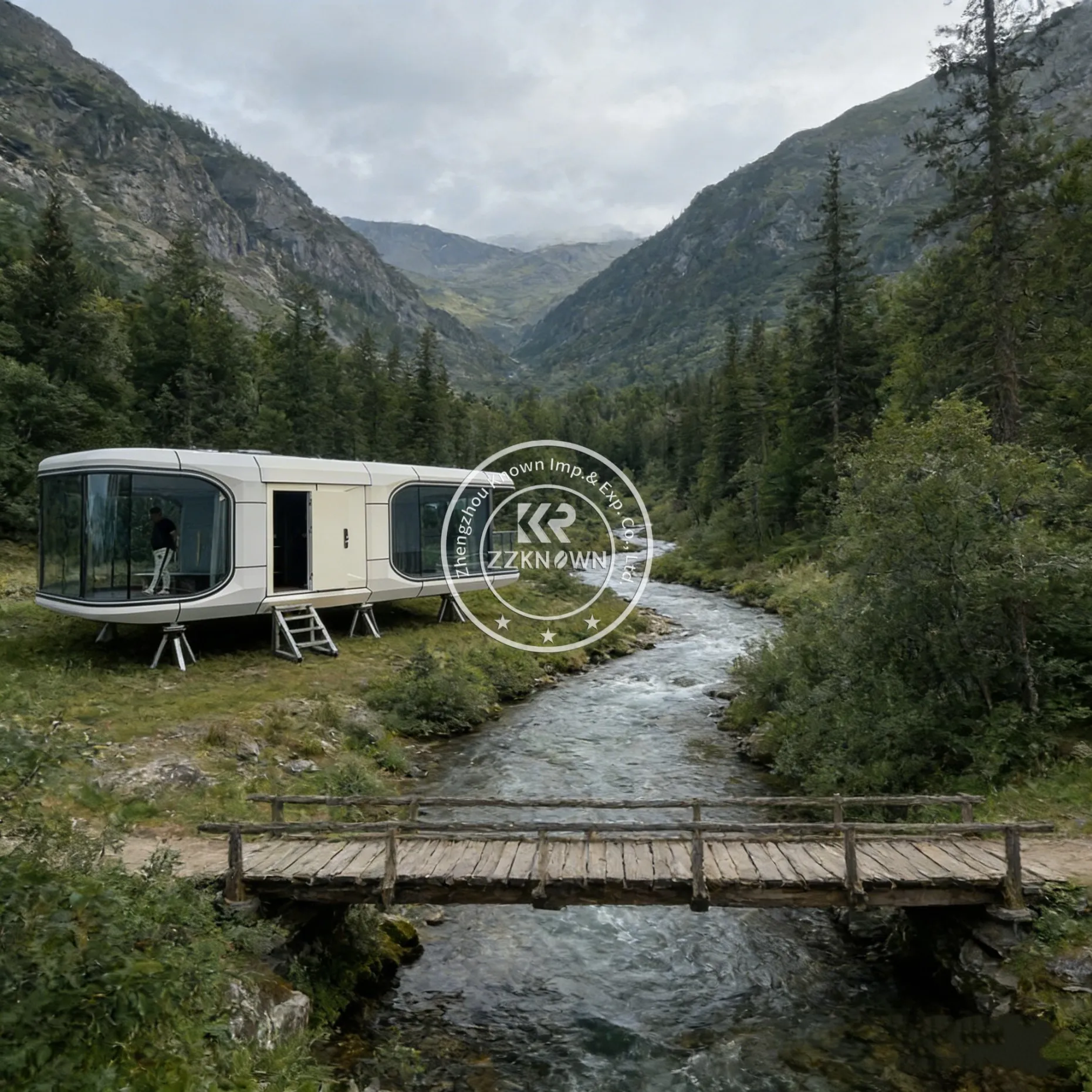 20ft 40ft Luxury Modular Prefab Steel House Smart Tiny Space Capsule Room Prefabricated Hotel House with Capsule Concept