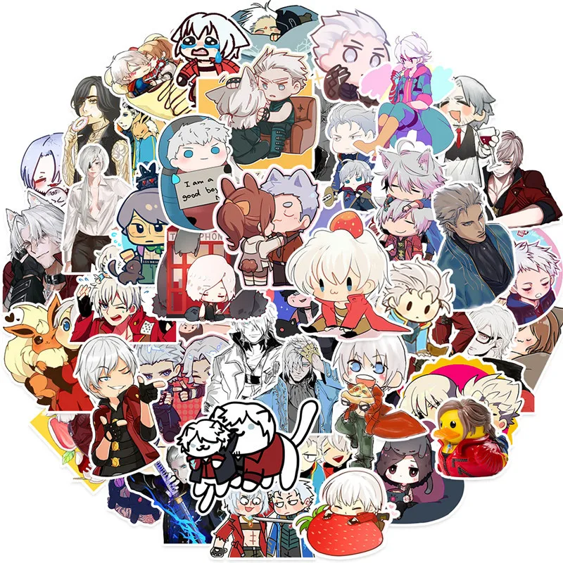 50Pcs Devil May Cry Stickers DIY Stickers Scrapbooking Phone Luggage Skateboard Waterproof Decals