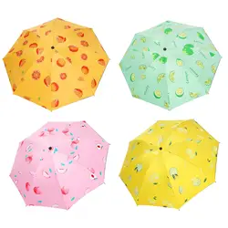 Folding Umbrella Cute Water Resistant Manual Open Compact Sun Rain Umbrella