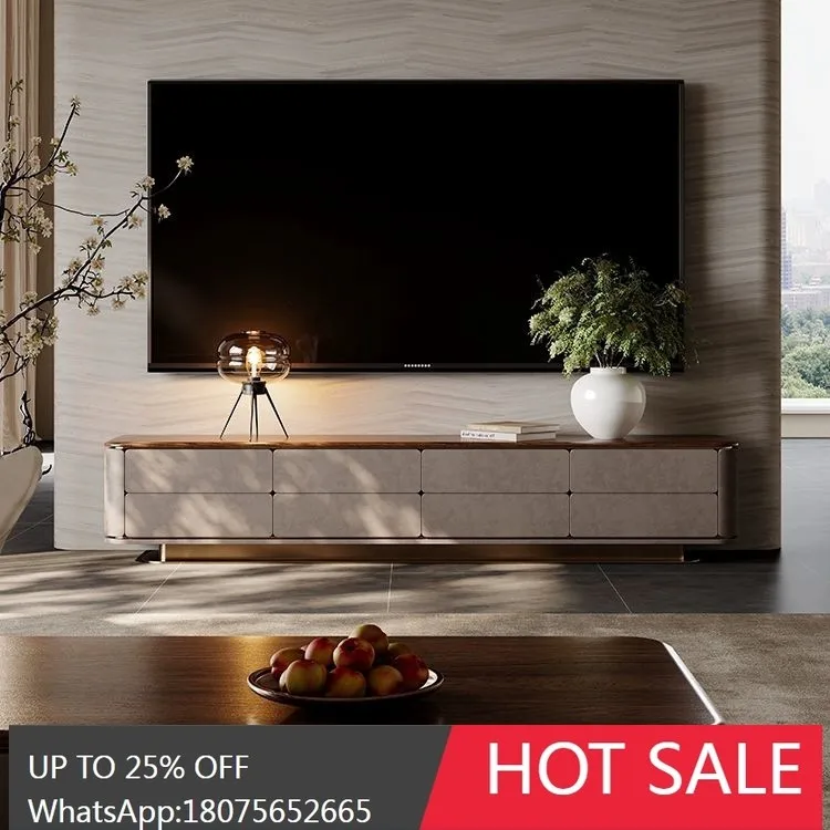 SGF North American Black Walnut Wood TV Cabinet Luxury Solid Wood Floor Cabinet