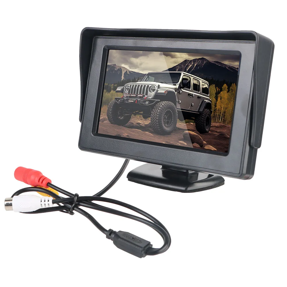 Reverse Camera Screen Car Monitor 4.3 inch TFT LCD Cameras Parking Car Video Players Car Accessories HD Display Foldable