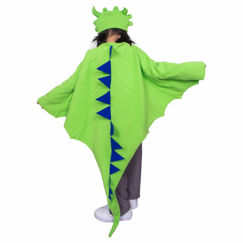 2022 Dinosaur Cape Set Costumes Children's Festival Party Halloween Cosplay Costume Cartoon Animation Show Outfit Dress Clothes