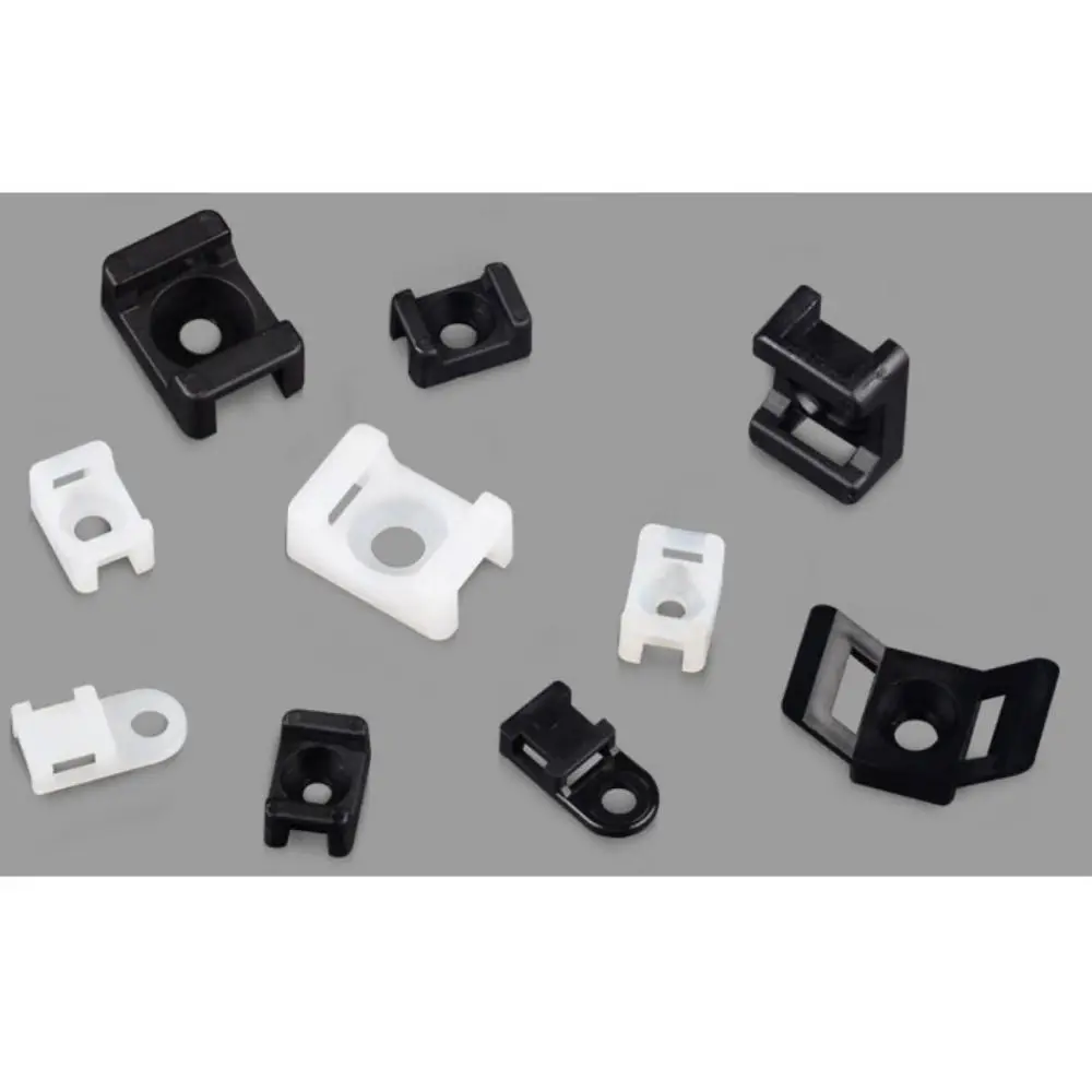 Cable Tie Mounts Seat Fixed Seat Wire Buddle Saddle Type Plastic Holder White Black STM HC-2 HC-4 Data Line Winder