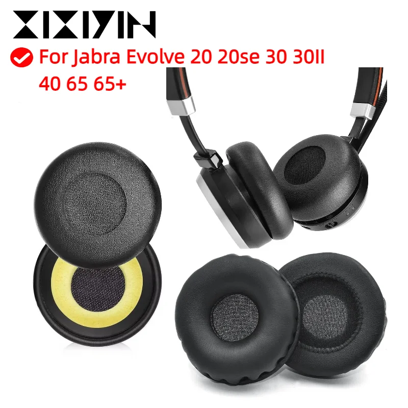 

Replacement Ear pads for Jabra Evolve 20 20se 30 30II 40 65 65+ Headphones Memory Foam Ear Cushions Earpads headset Leather
