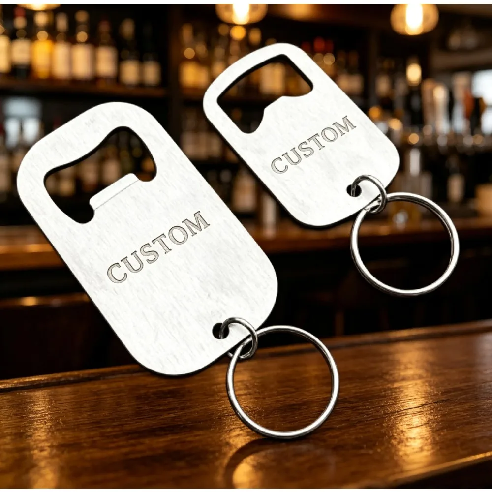 

Stainless Steel Bottle Portable Opener Beer Metal Custom Keychain Bar Multifunctional Tool Car Hang Keyring Unique Gift