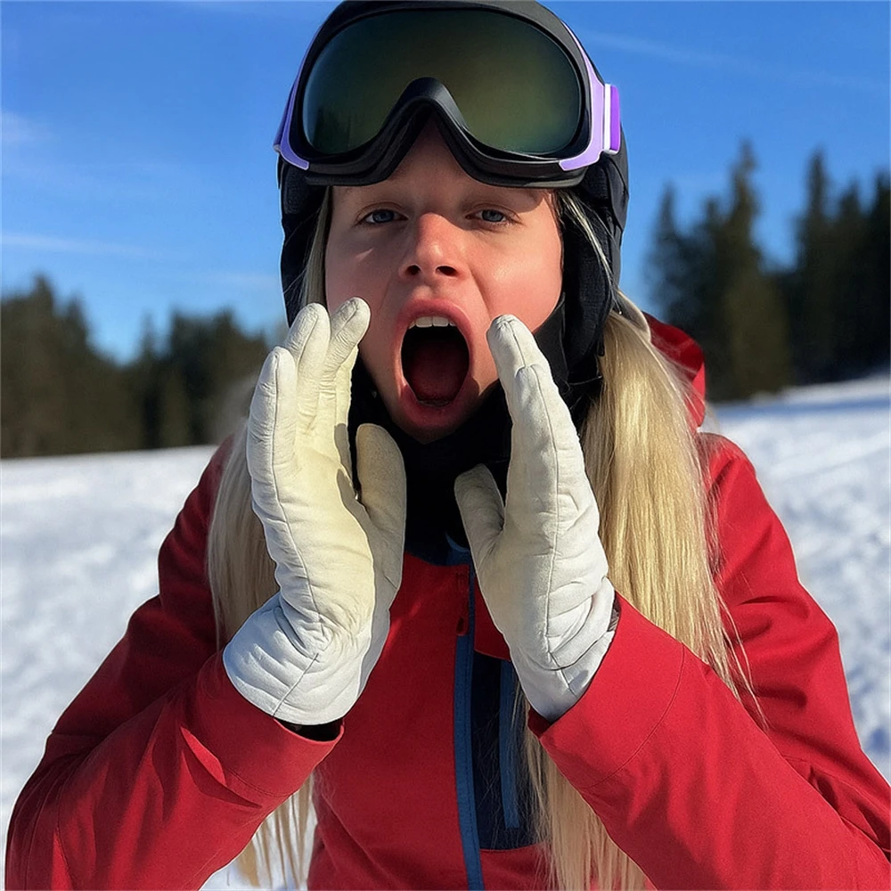 SSki Goggles Double Layers Frame UV400 Anti-Fog Ski Glasses Skiing Mask Snowboard Men Women Outdoor Sport Snow Glasses Goggles