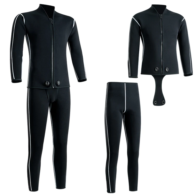 5mm Ultrastretch Neoprene Wetsuit Freediving and Spearfishing  Wet Suit Two-piece Scuba Diving Shirt+Pants/Tops and Bottoms