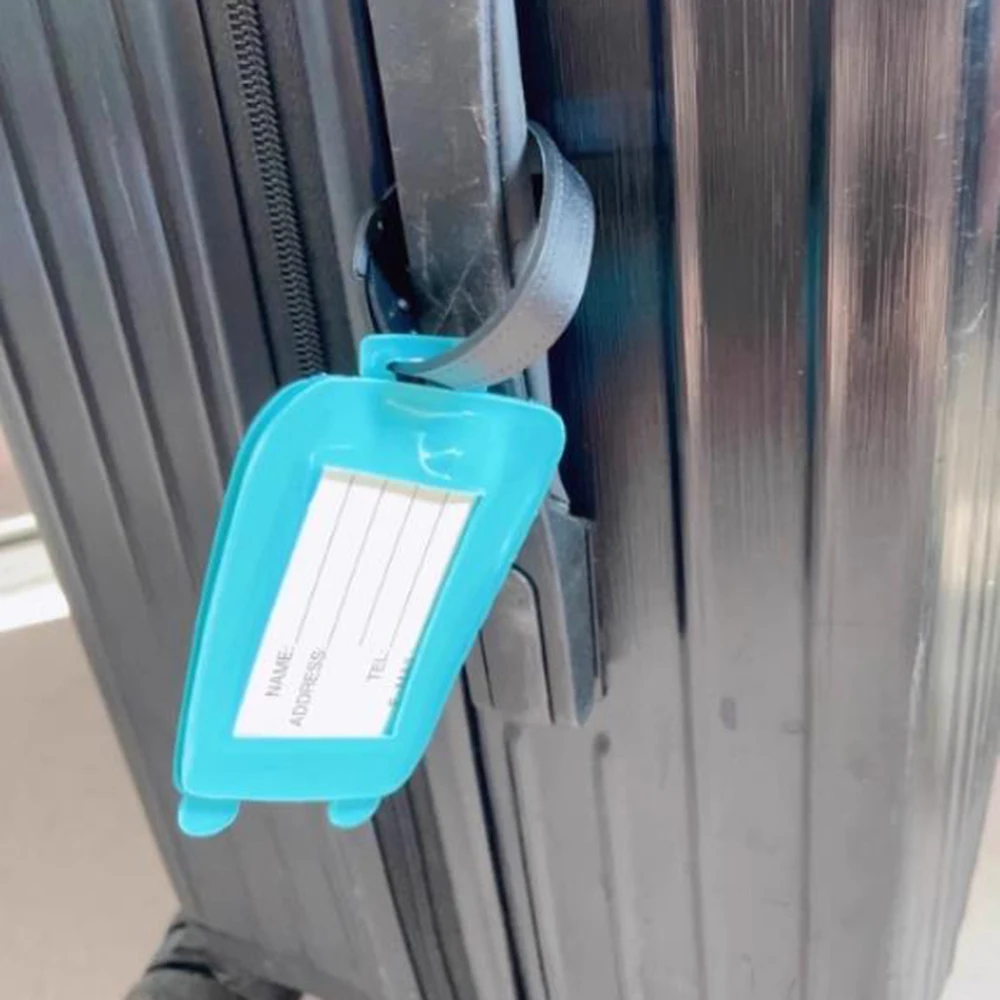 5 Stück Gepäckanhänger aus weichem Gummi, Kofferanhänger, Identifikationsanhänger für Reisegepäck, Anti-Verlust-Notizanhänger S004023 – Detail 4