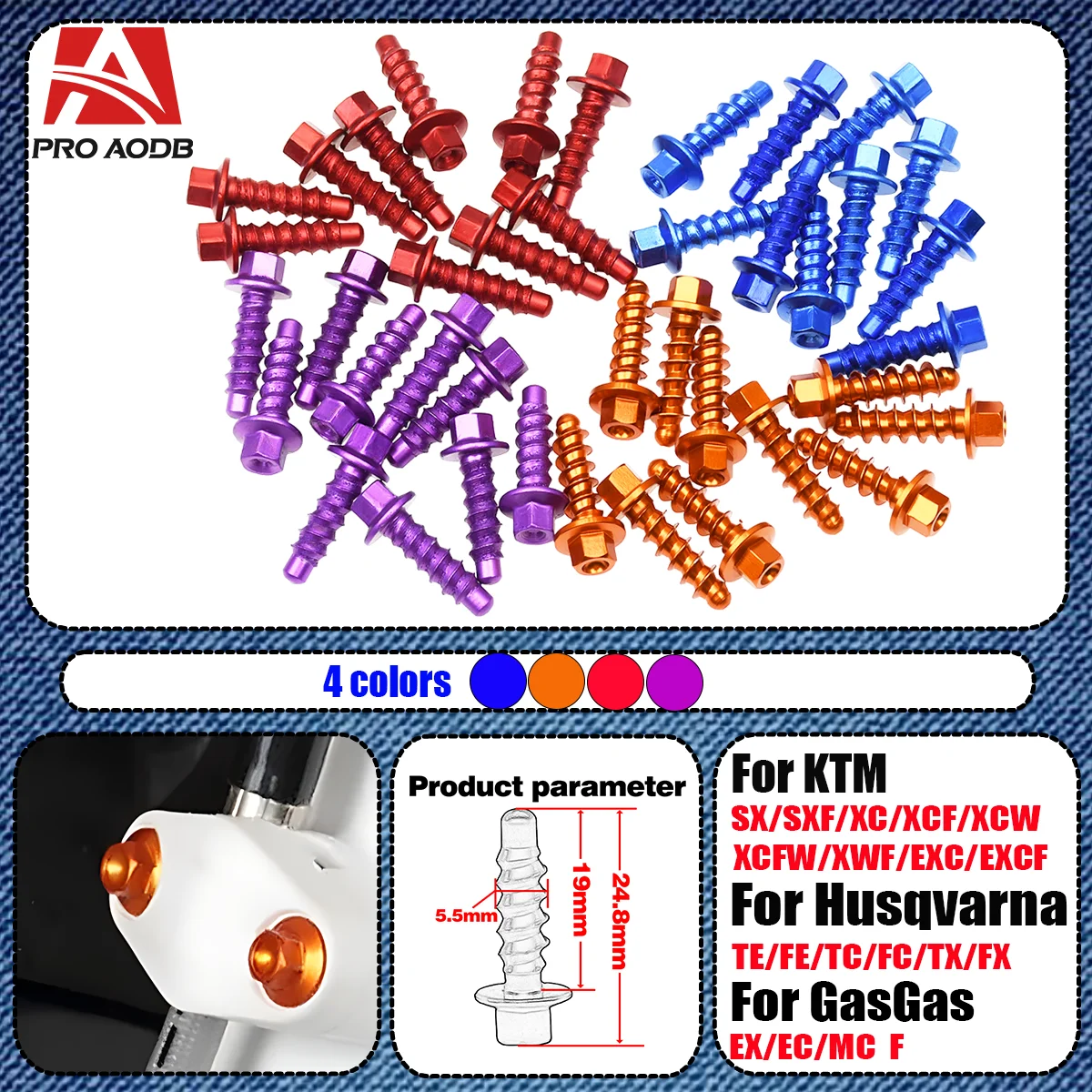 

10Pcs CNC Motorcycle Self Tapping Screw Bolt Kit For KTM 125-530 2004-2021 2022 2023 SX SXF XC XCW XCF EXC EXCF Universal Parts