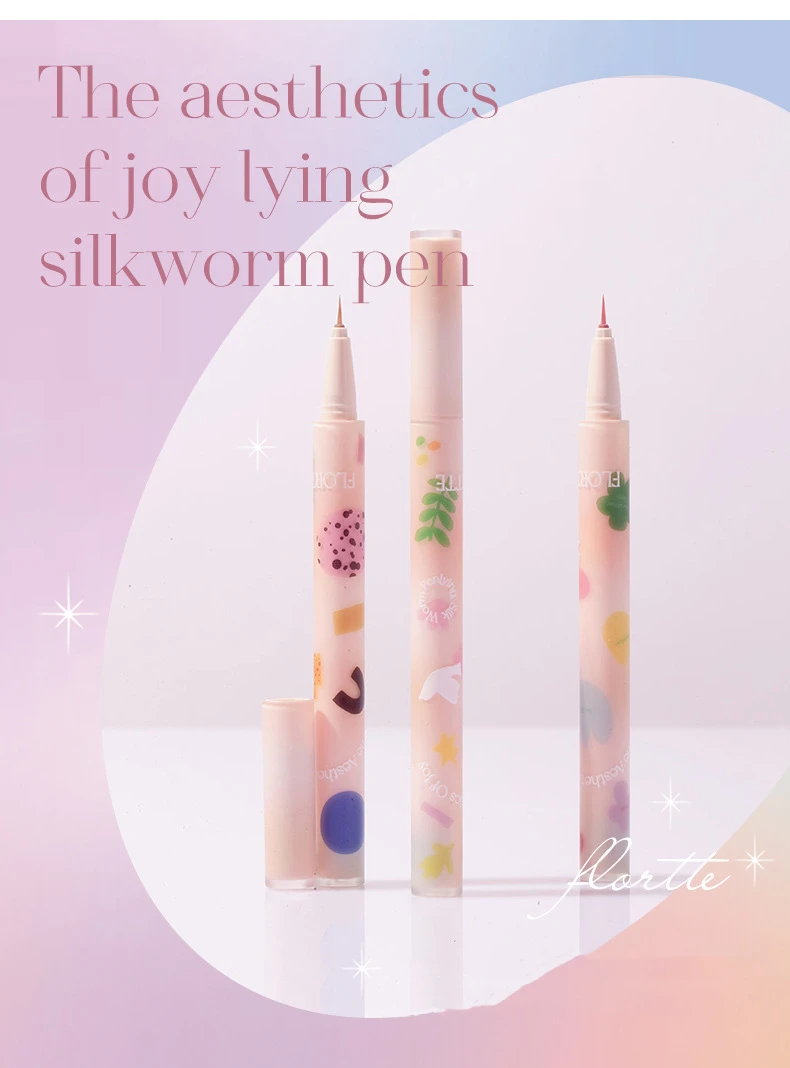 Flortte Very Beautiful Aegyo-sal Eye Shadow Pen Liquid Eyeliner Pen Long-Lasting Waterproof Non-Smudge Women Beauty Cosmetics