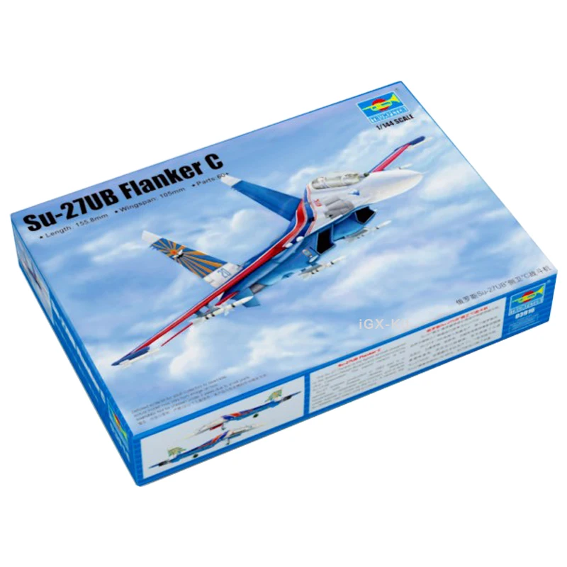 Trumpeter 03916 1/144 Scale Russian Su27 SU-27UB Flanker C Plane Fighter Aircraft Toy Gift Assembly Plastic Model Building Kit