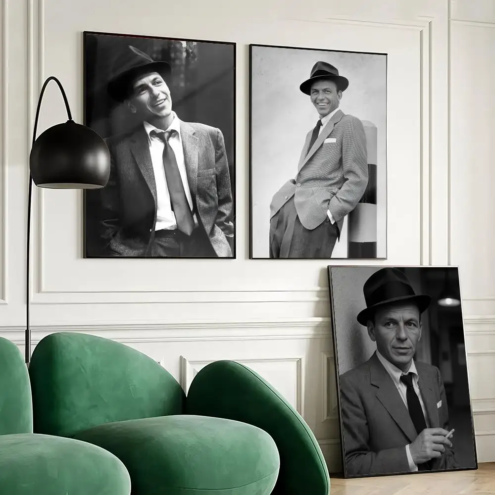 

Classic Actor F-Frank SinatraS Poster Waterproof Wall Art Sticker for Home Bar Decoration, Self-Adhesive Room Wall Decor Mural