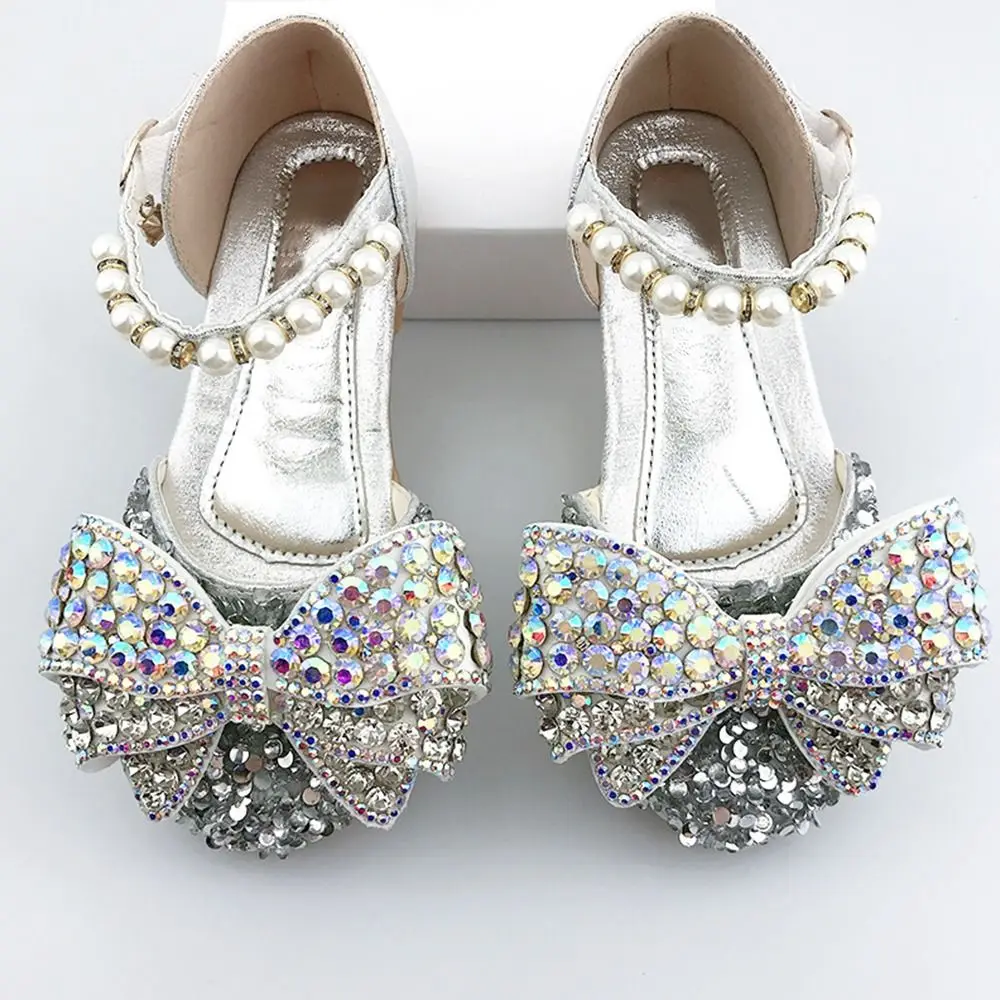 Luxury Jewelry Bowknot Bow Crystal Bridal Wedding Party High Heels Shoes DIY Manual Rhinestone Shoe Flower Decorations