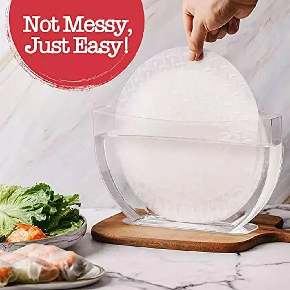 Tazón para Rollitos de Primavera de Papel de Arroz, Bandeja para Papel de Arroz, Caja para Envolver Panqueques Vietnamitas, Herramienta de Cocina Creativa