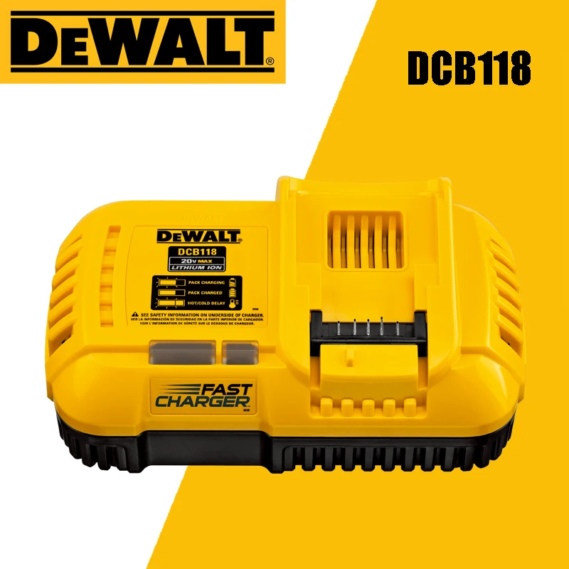 DEWALT Original DCB118 FLEXVOLT 18V 20V Charger Rapid Charge Internal Fan Cooled Lithium Battery Only applicable 220V Charger