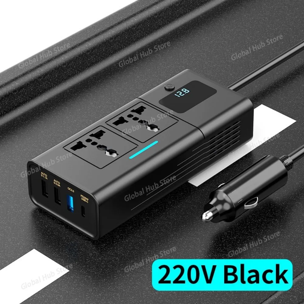 Hot-selling 200W Car Inverter with Digital Display for Converting DC12V To AC220V Power Source Converter