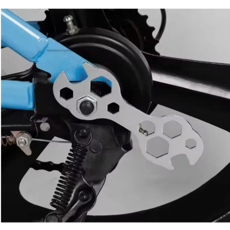 10In1 Useful Mini Flat Hexagon Wrench Chain Tool Bicycle Repair Wrench Hand Repair Tool Spanner Cycling Maintenance