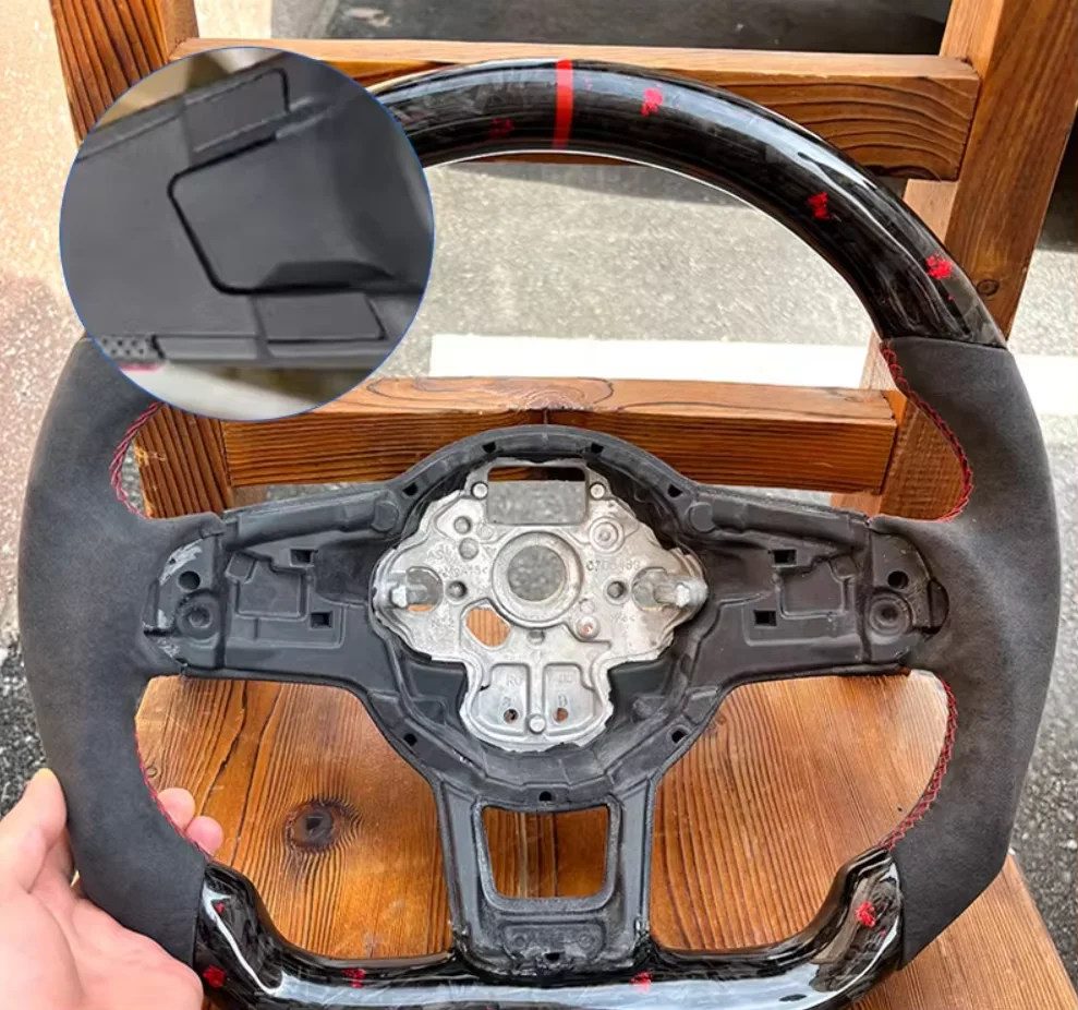 Geschikt voor Volkswagen Golf 7 7.5 GTI GTD GTE R 2013-2020 Blauw Pure Carbon Fiber Stuurwiel Upgrade Accessoires