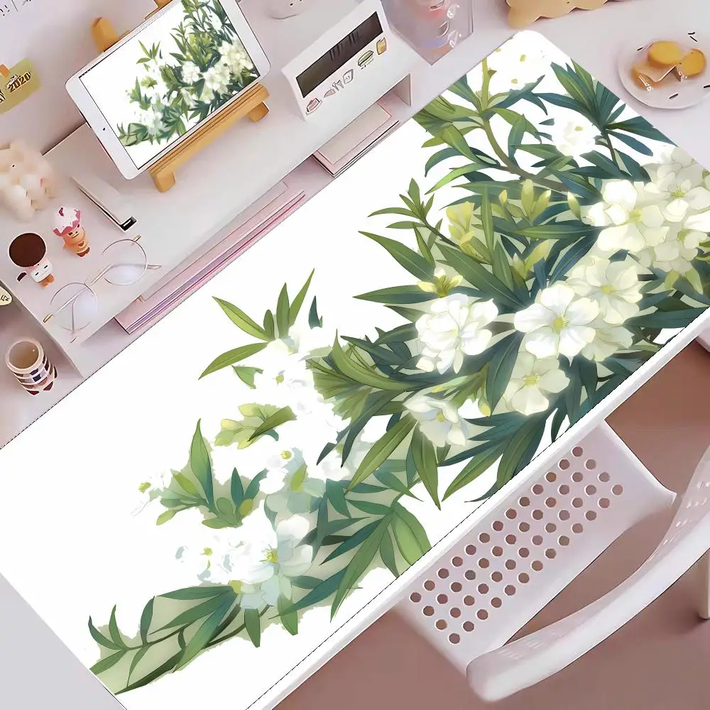 

Oleander Folwer Mouse Pad gaming mouse pad oversized personalized desk pad keyboard mouse pad White Or Pink Flowers