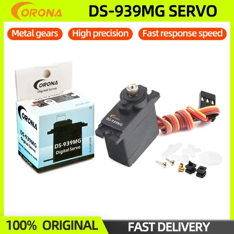 Corona DS939MG Digital Servo Metal Gear DS-939MG Micro Servo 2.5kg/0.14sec/12.5g Para RC FPV Avião Robô Carro Barco