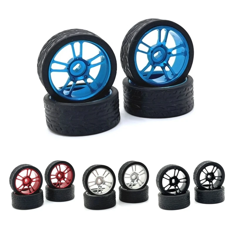 

Metal Upgrade Modified 26.5mm Racing Wheel Hub Tires For WLtoys Mosquito Car KYOSHO RC Car Parts