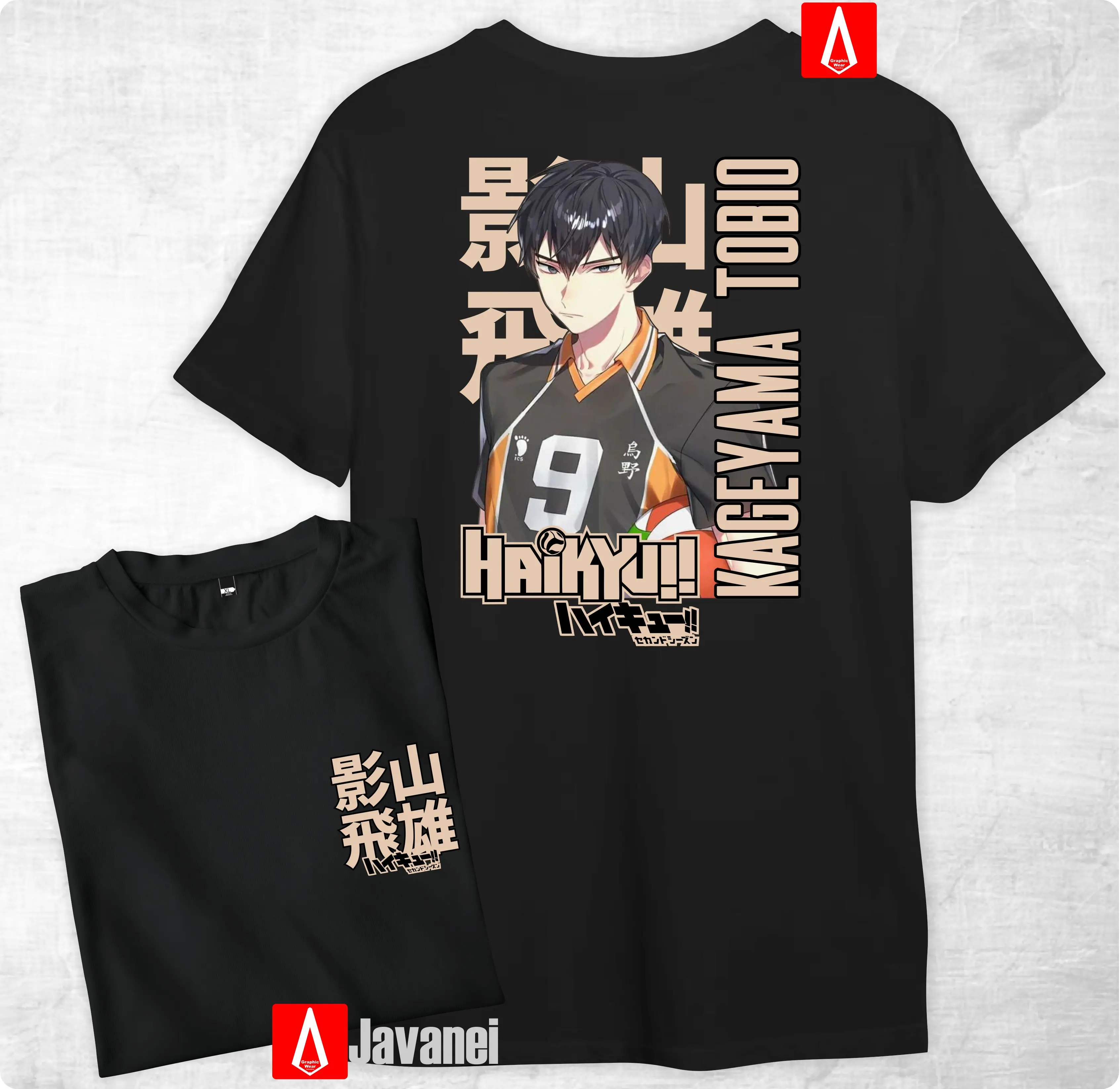 Anime Kageyama Tobio The Haikyu Series manga wibu japan distro cotton combed 30s javanei