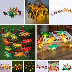 Garland Dinosaur String Light For Kids Christmas Fairy Lights Children'S Room Lights Party Gift Jurassic Decor String Light