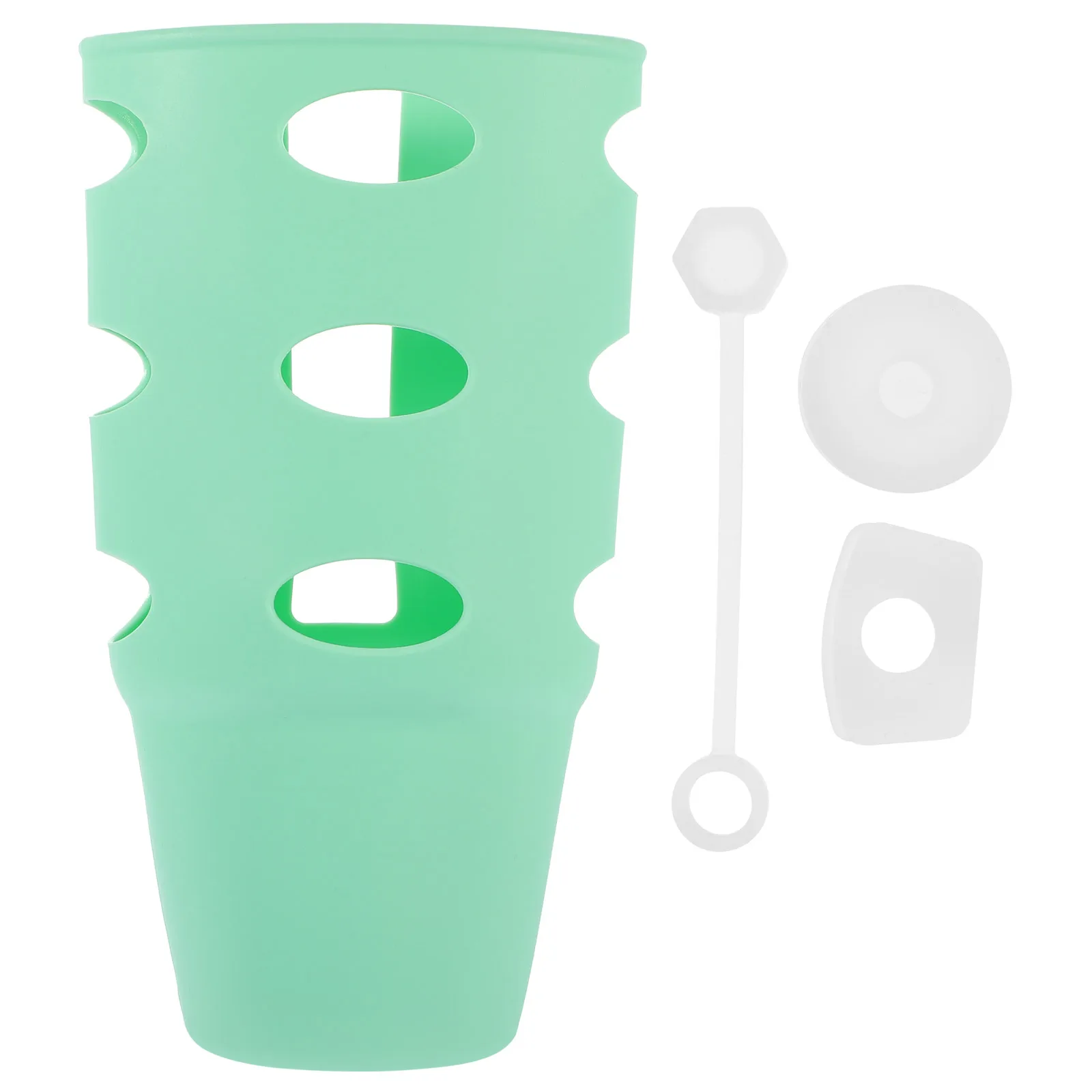 

1 Set Silicone Bottle Boot Cup Protector Water Resistant Non Slip For 30Oz Reusable Durable Home Supplies Easy