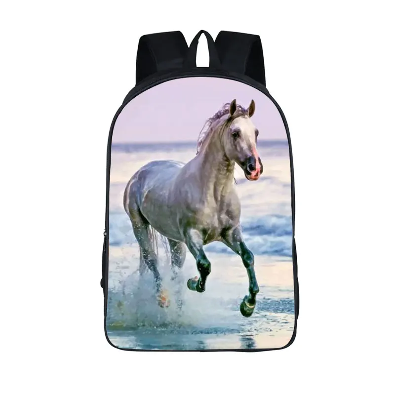 Sac à dos imprimé War Horse pour adolescents, garçons, filles, enfants, sacs d\'école, femmes, hommes, sac à dos pour ordinateur portable, voyage,