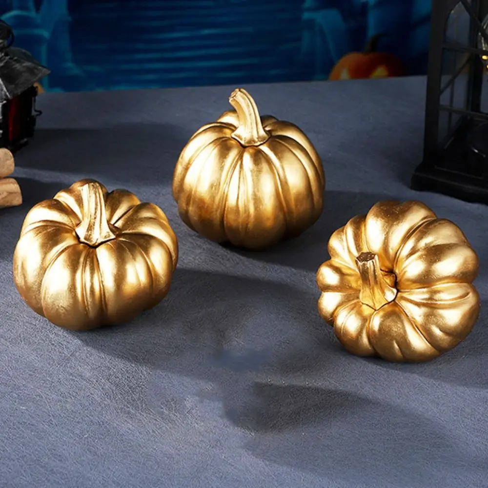 Micro Landscape Resin Pumpkin Statue Exquisite Retro Pumpkin Ornament Decorative Miniature Figurine Sculpture Home