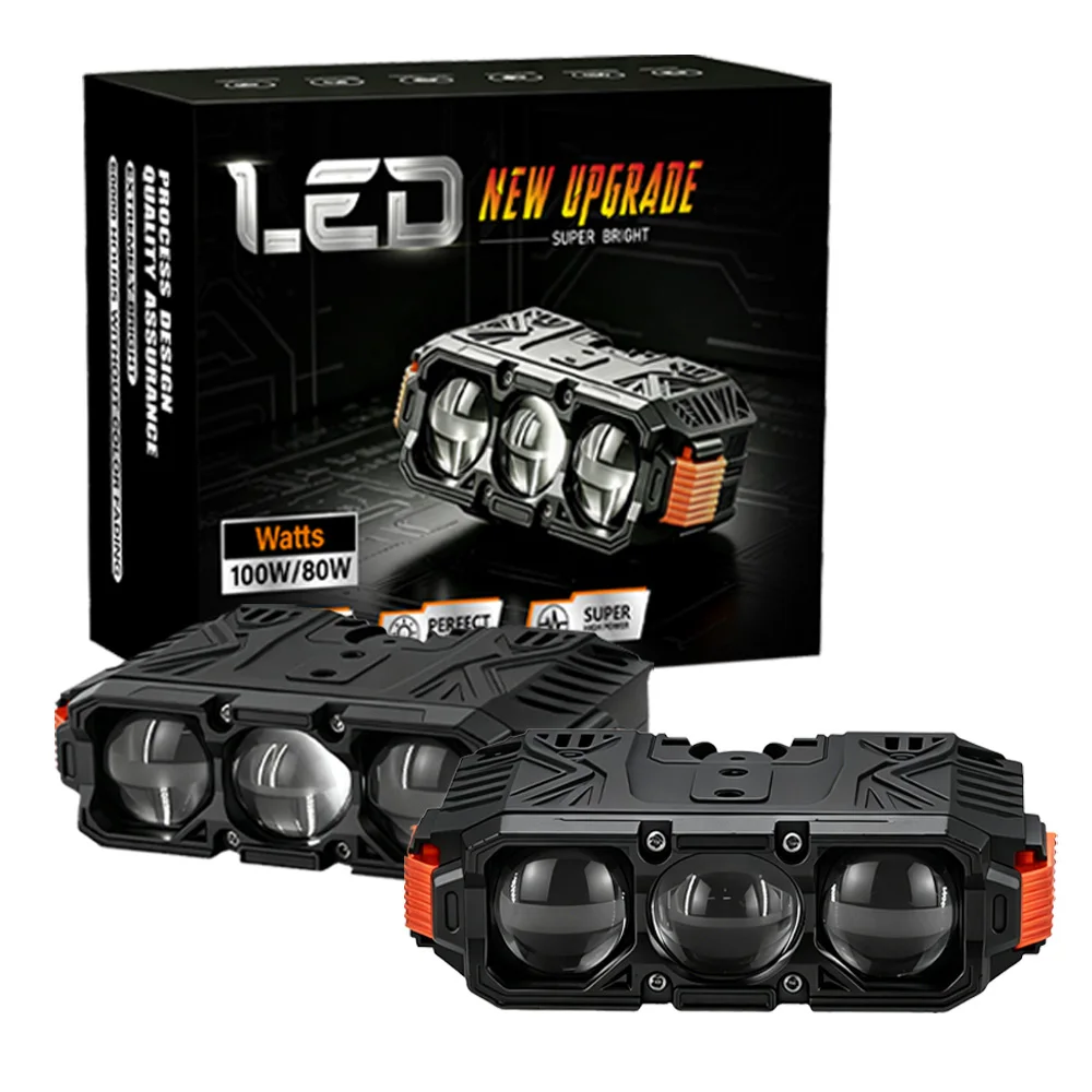400W Grille Lights Led Projector Light 6500K Spotlight for Car Motorcycle Auxiliary Light Fog Lamp 12V24V High Power 600000LM