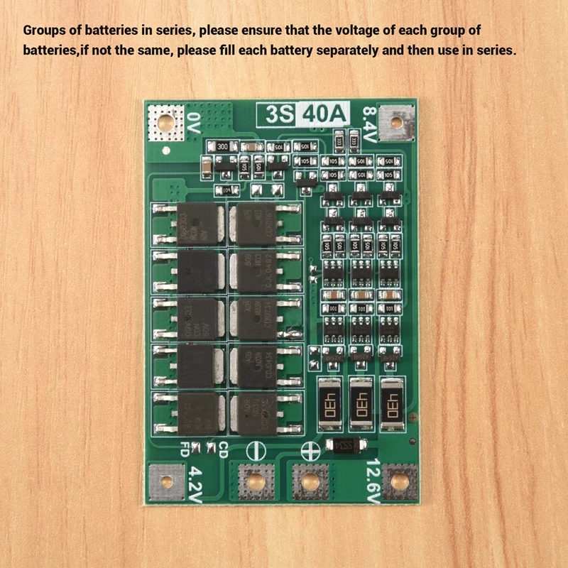 2PCS 3S 40A For Screwdriver 12V Li-Ion 18650 Bms Battery Protection Board Pcm With Balance Liion Battery Cell Module