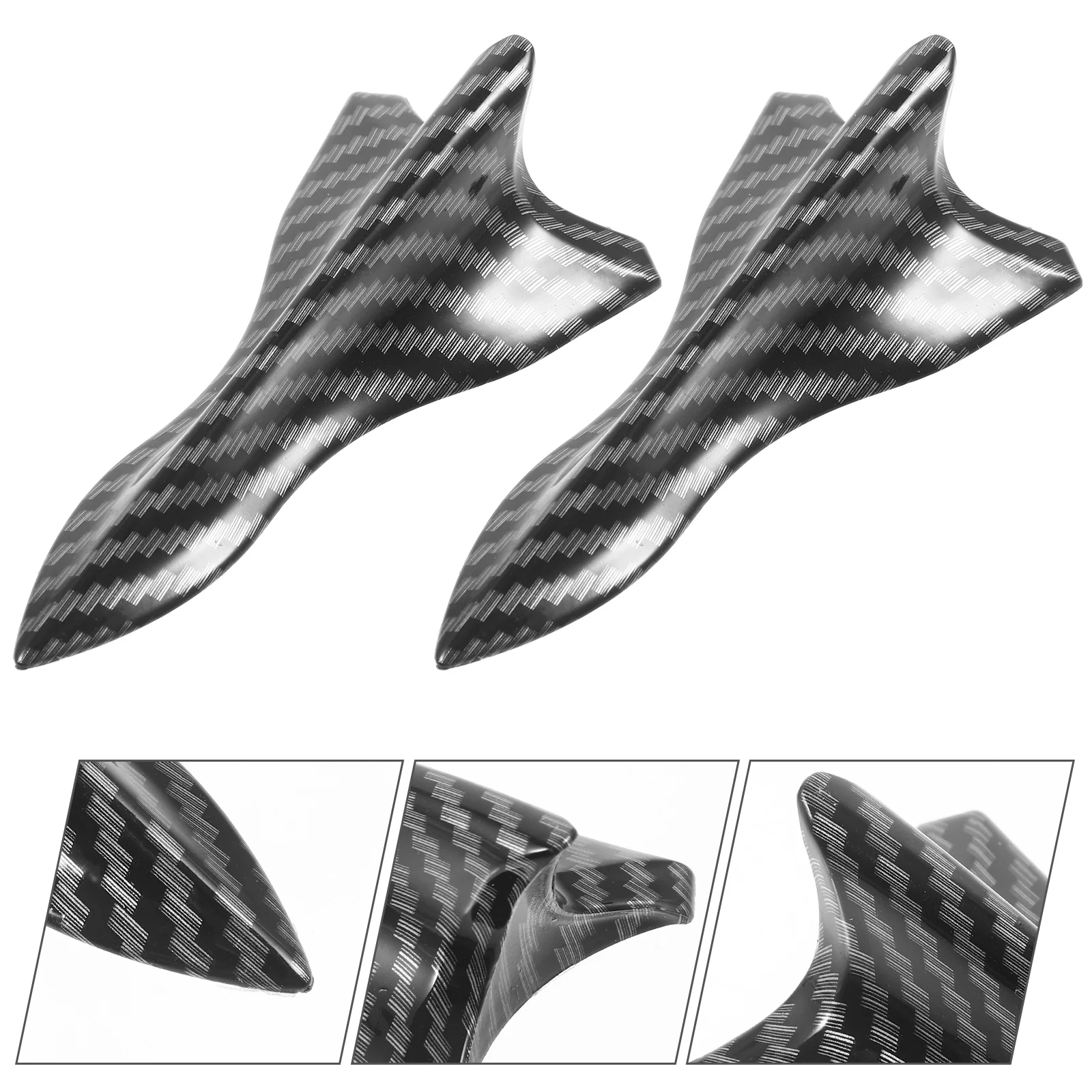 

5pcs Car Rear Spoiler Carbon Fiber Bumper Auto Tail Decor Vehicle Plastic Rear Wing Universal Trunk Spoiler Mini Drift Car Wing