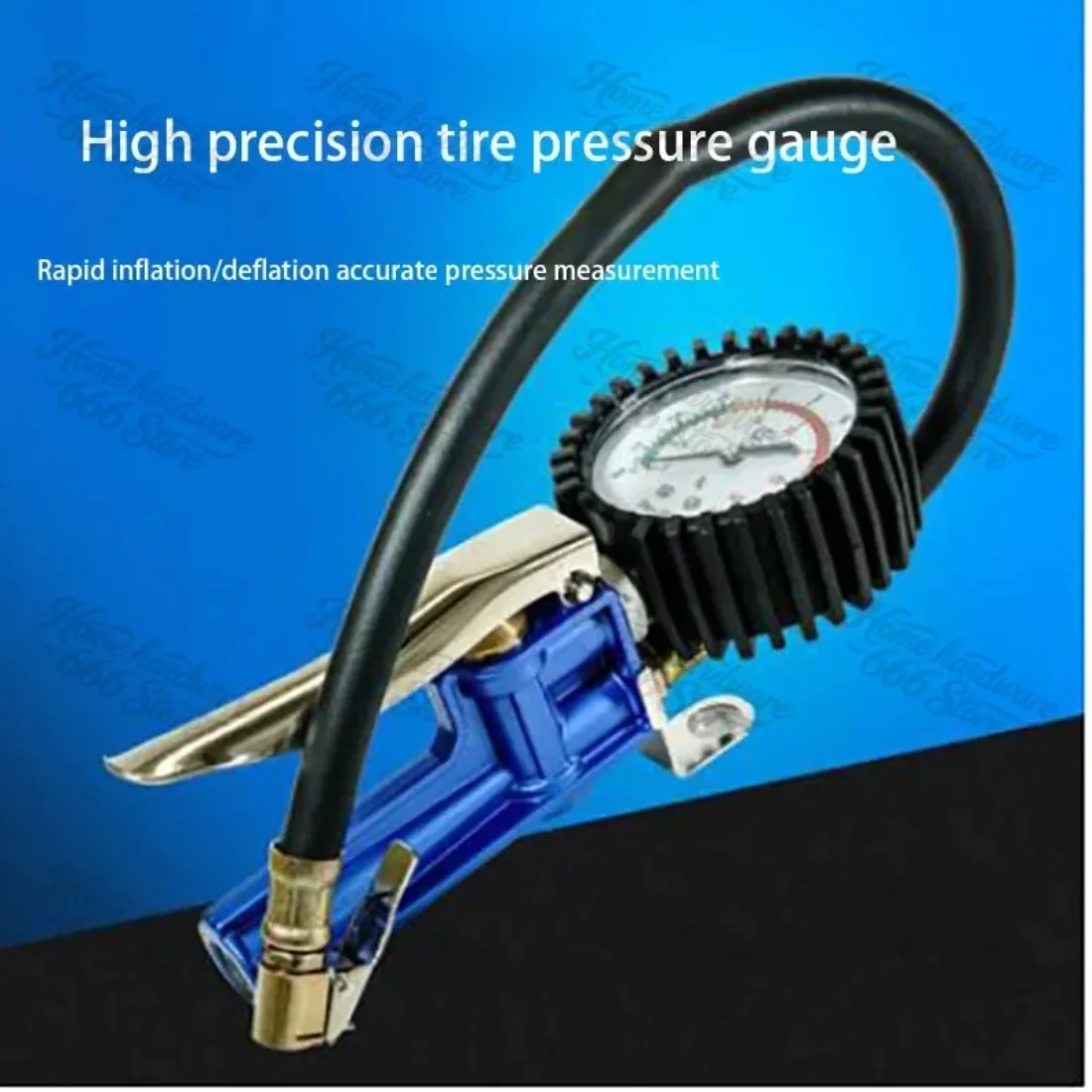 Pressure Gauges - High Precision Tire Pressure Monitor with Inflation Head for Automobiles - Inflating Gun for Tire RakingMachie