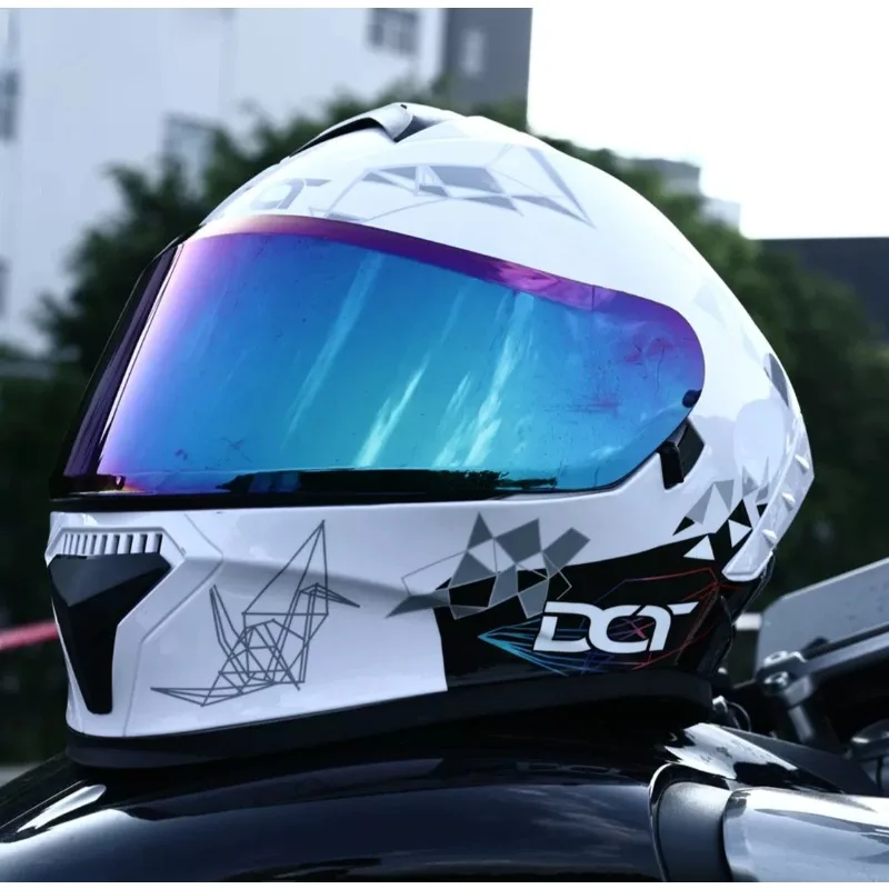 

Moto Helmet Dual-Use Full Face Open Face Design Clear Visor DOT Approved for Touring Commuter for Adult Men Women with Tinted