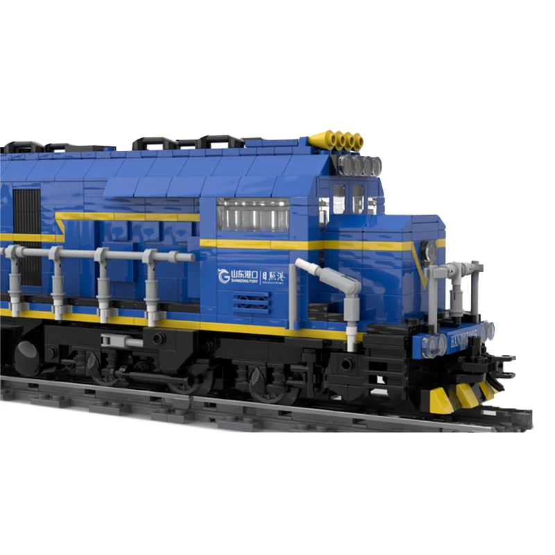 MOC Large Freight HXN3B diesel locomotive Train  Building Blocks Assembly Model Bricks Display Creative Children Toys Gifts