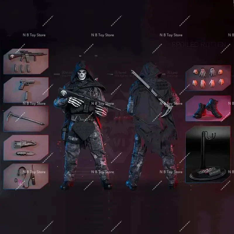 Novo estoque bandeira 1/6 fs73043 fs73030 soldado masculino fim guerra morte equipe fantasma moderno campo de batalha conjunto completo 12 "figura de ação brinquedos