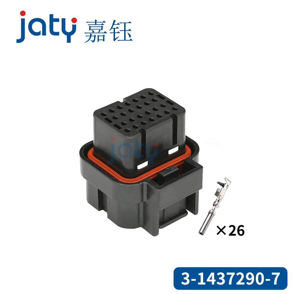 1 sets 26-pin 3-1437290-7/6437288-6 ECU Car Waterproof Male/Female Connector Wire to board plug Straight PCB Socket 9-6437287-8