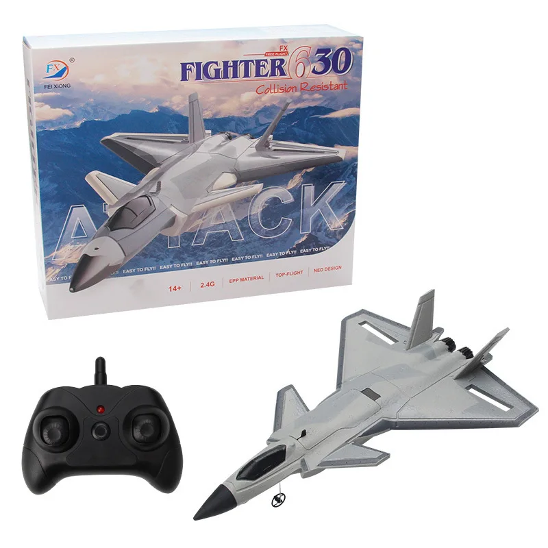 2CH RC Fighter FX630 Aereo telecomandato J20 EPP Schiuma Aliante con giroscopio Modello di aereo Giocattoli per bambini Ragazzi Regalo